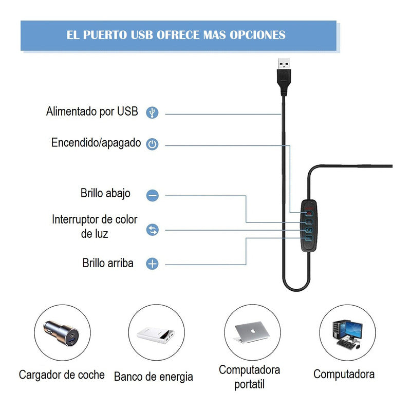 Lampara Led Escritorio Lampara Articulada Con Abrazadera Usb