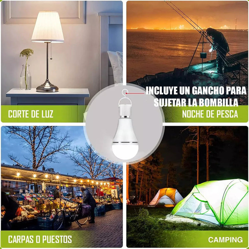 Pack X4 Ampolletas 9w Led Pack X4 220v Recargable Pack Ampolleta E27 X4 Arcashopping Pack X4 Ampolleta Recargable Ampolleta E27 Ampolleta Led 9w
