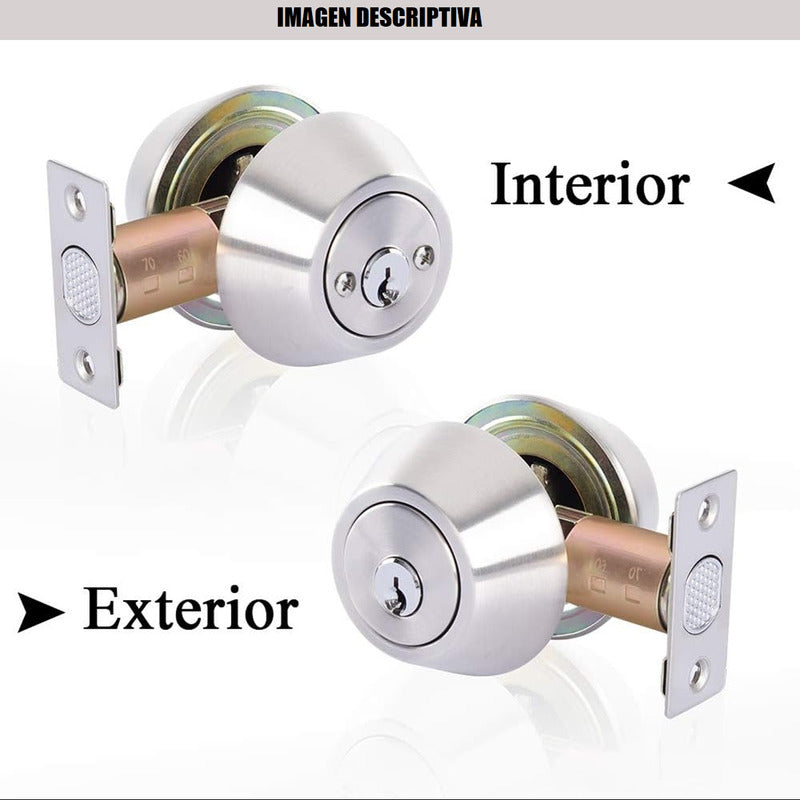 Pack X2 Cerradura Chapa Para Puertas Cerrojo De Seguridad