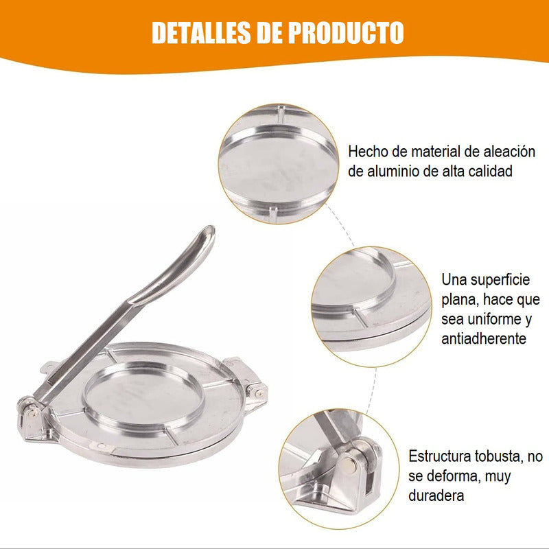 Prensa Para Tortillas Prensa Empanadas Masa Acero Inoxidable