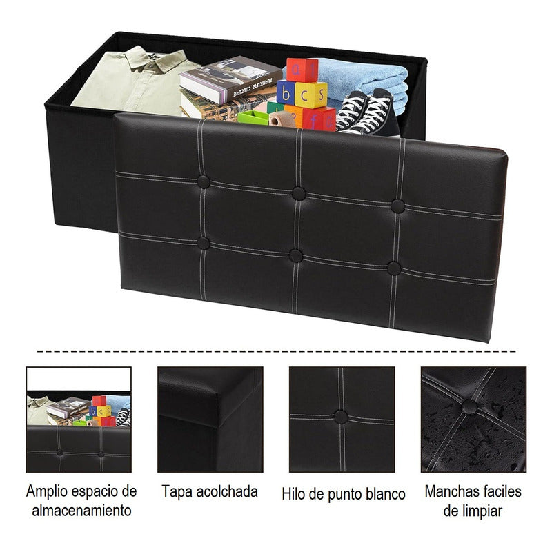 Puff Organizador Taburete Plegable Banco Organizador Baúl