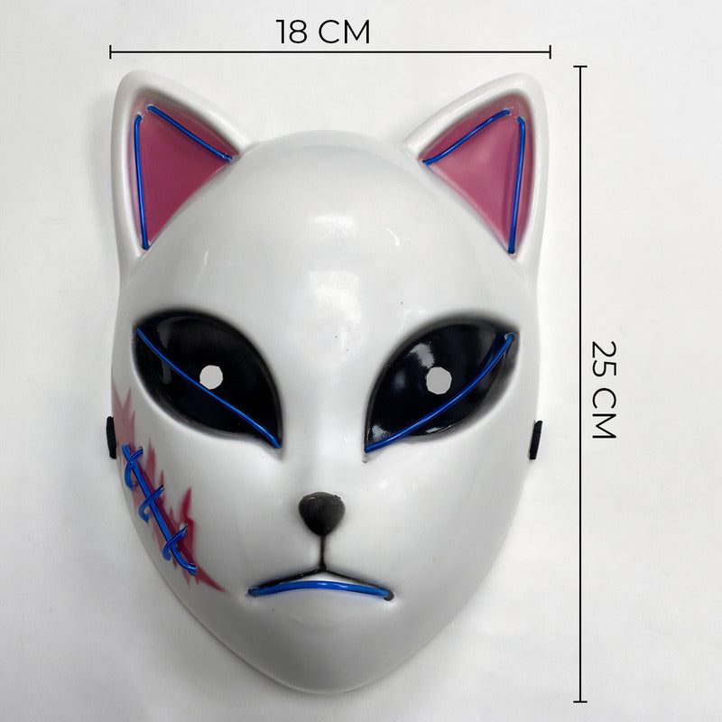 Mascara De Gato Kimetsu No Yaiba Con Luces Mascara Halloween