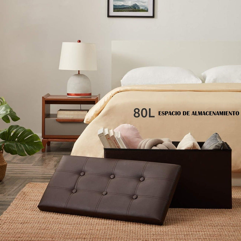 Puff Organizador Taburete Plegable Banco Organizador Baúl