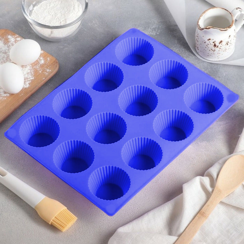 Molde Muffins Molde De Silicona 12 Cup Molde Cupcakes Repost