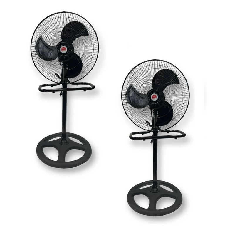 Pack X2 Ventiladores Metalicos Ventilador Pedestal Indoor