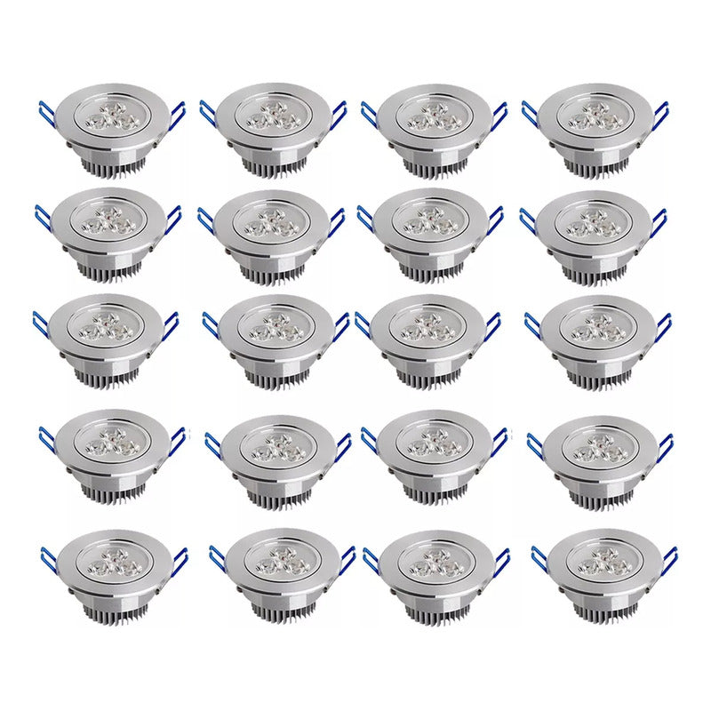 Pack X20 Ampollas Lumniaria 3w Pack X20 Focos Embutidos Led Arcashopping Pack X20 Foco Led Embutido Luminaria Led 3w Focos Embutidos