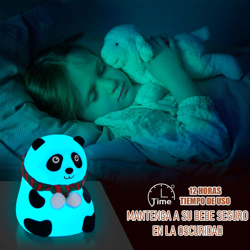 Pack 2 Lampara De Mesa Lampara Mesa Panda Lampara Silicona