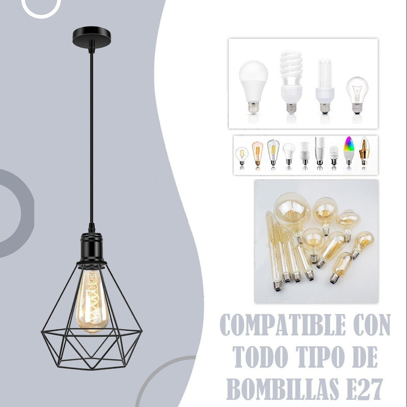 Lámparas Colgantes Vintage Lampara Living Para Comedor Techo
