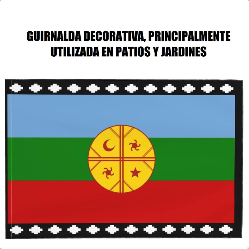 Guirnalda Bandera Mapuche Decoración Fiestas Patrias Bandera
