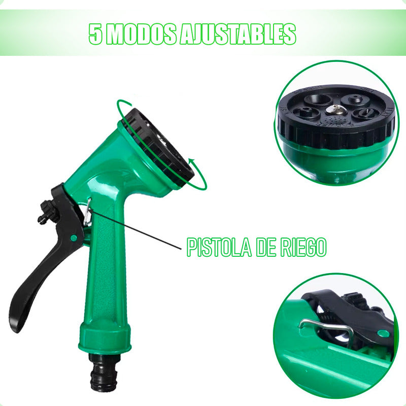 Pack X2 Manguera Espiral Riego Retratil 15 Mtrs Manguera Exp