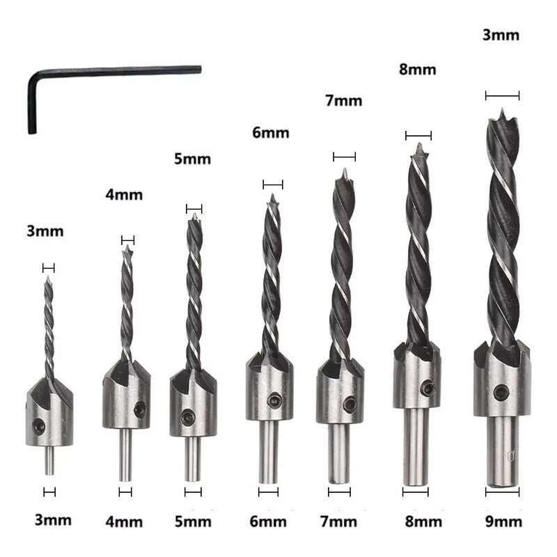 Set 23 Piezas Brocas De Taladro Para Carpintería Herramienta