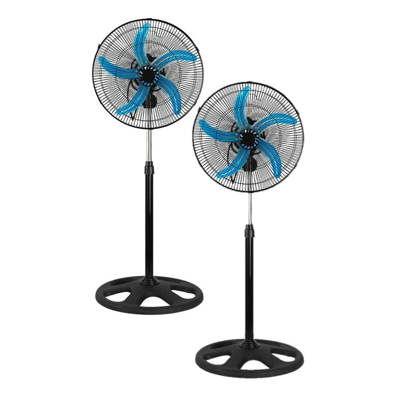 Pack X2 Ventiladores Metalicos Ventilador Pedestal Indoor