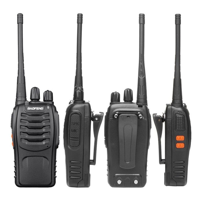 Pack X2 Radio Walkie Talkie Radio Trasmisor Waki Toki Radios Bandas De Frecuencia 50/60 Color Negro