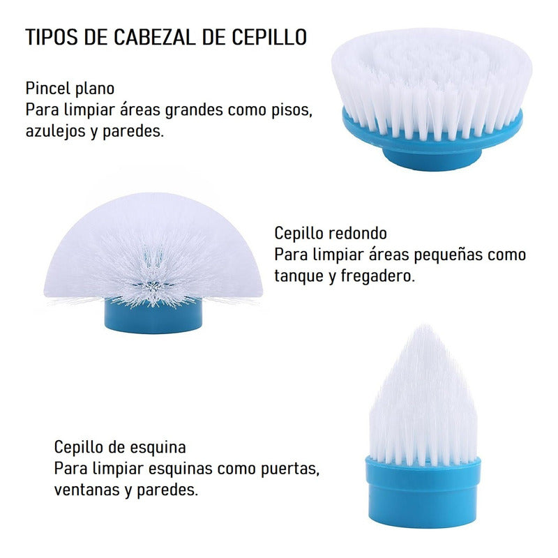 Cepillo De Limpieza Eléctrico Cepillo Recargable Extensible