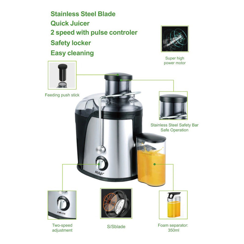 Extractor De Jugo Exprimidor Electrico Saca Jugo Electrico