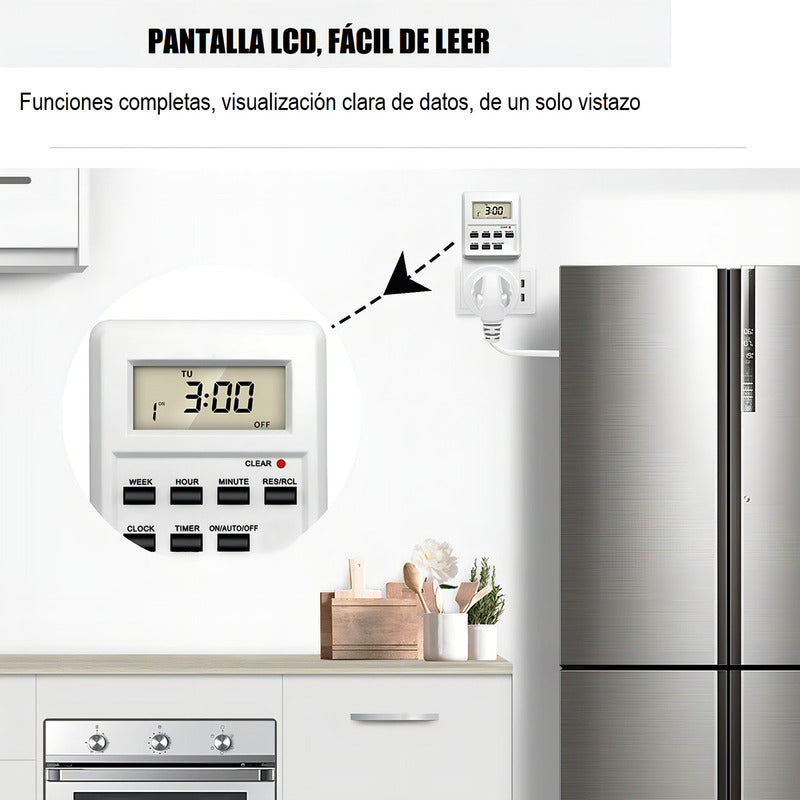 Enchufe Timer Digital Programable Temporizado 24h Timer Enchufe Digital 230v 3500w Arcashopping Enchufe Digital Enchufe Programable Temporizador Dimmer 24hrs Enchufe Inteligente