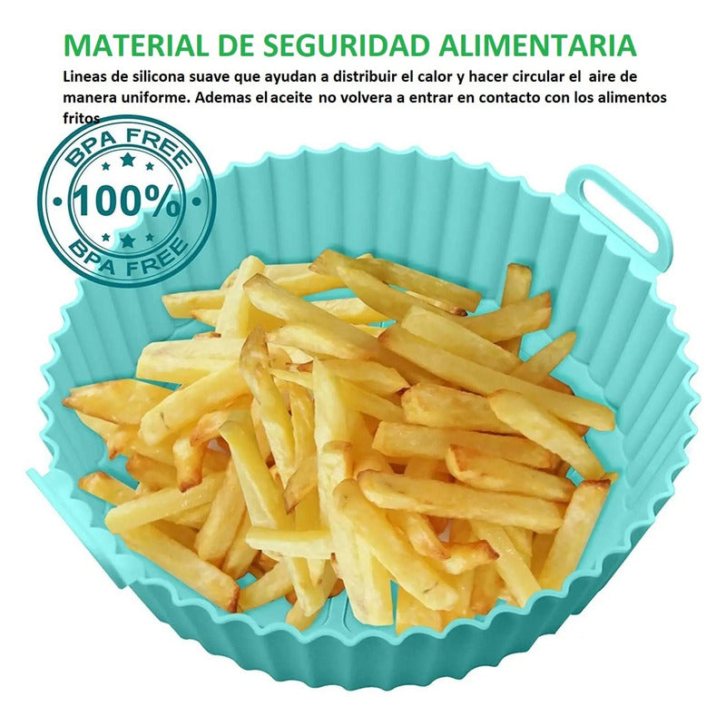 Pack X6 Molde Silicona Antiadherente Para Freidora De Aire