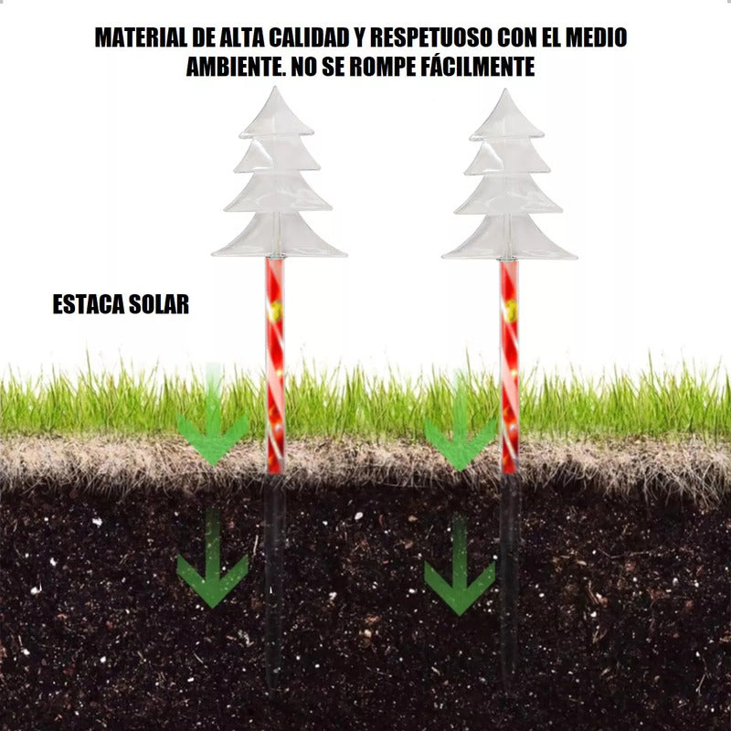 Pack X5 Luces Navideñas Solares Arbol Calida Pack Luces Navidad Exterior Solares X5 Pack X5 Estaca Navieña Arbol Calida Arcashopping Pack X5 Luces Navideñas Estacas Solares Luces Navidad Solar