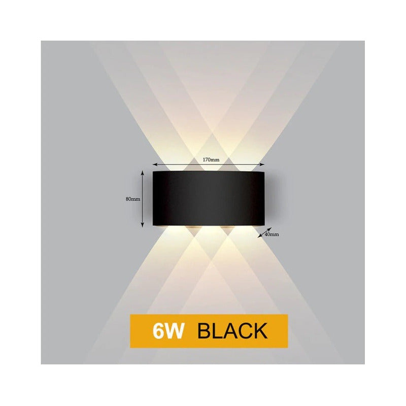 Pack X3 Lampara Led Focos Exterior Pared 6w Luz Fria 6000k