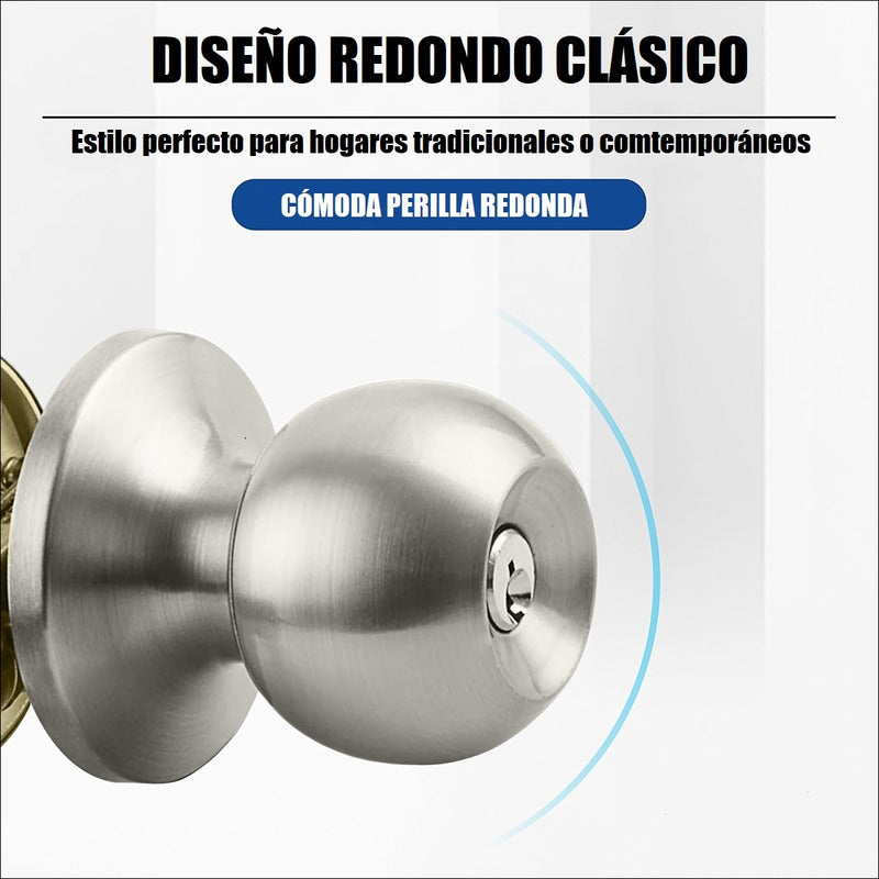 Pack X2 Cerradura Chapa Para Puertas Chapa Dormitorio Baño