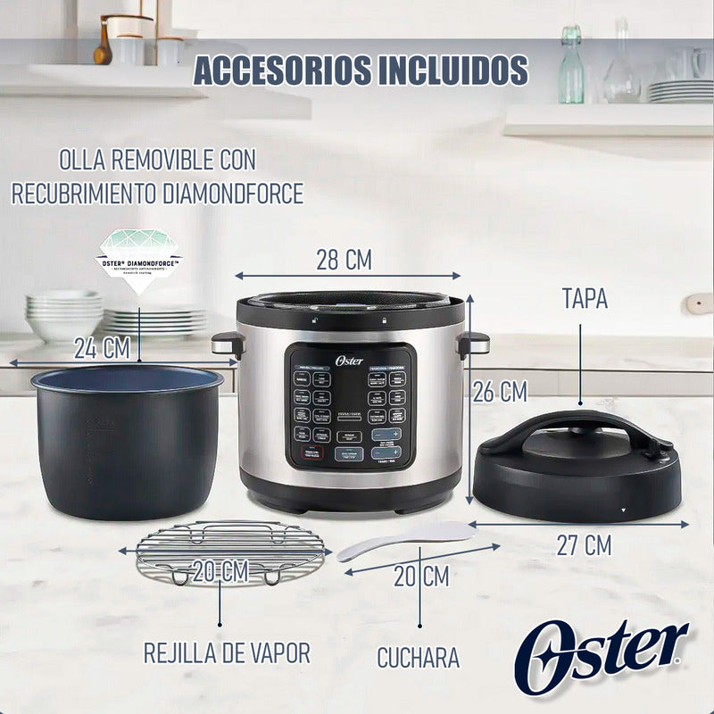 Olla Multifuncional Oster Olla Electrica Oster Olla Multiuso 14 En 1 Arcashopping Olla Coccion Lenta Olla Electrica Multiuso Olla Inteligente Oster Ollas Electricas