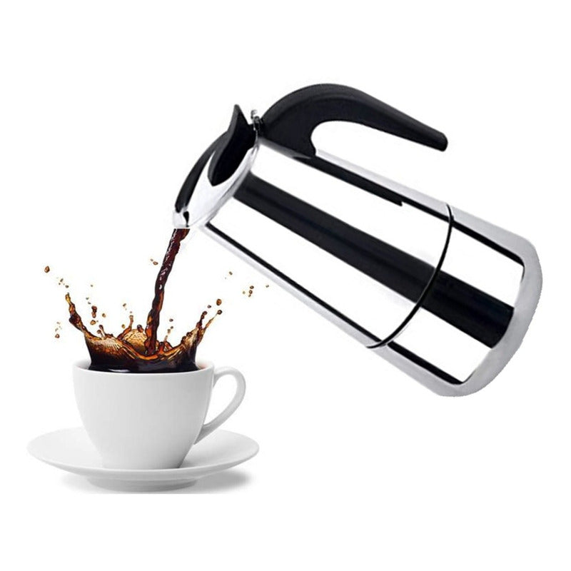 Cafetera Italiana Inoxidable Cafetera Espresso 4 Tazas Coffe