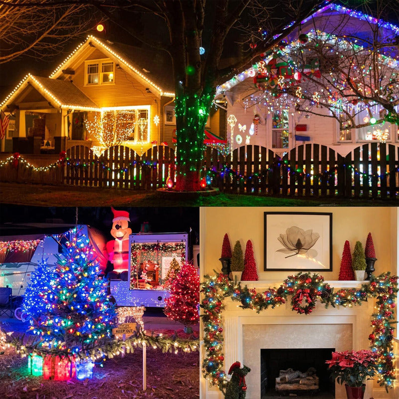 Pack X2 Luces Navideñas Solares Luces Led Solar Luces Navida