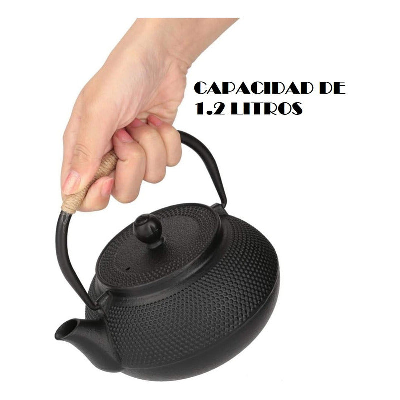 Tetera Hierro Fundido Tetera Japonesa Tetera Infusor 1.2 Lt