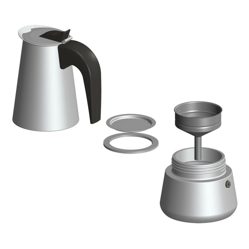 Cafetera Italiana Inoxidable Cafetera Espresso 4 Tazas Coffe