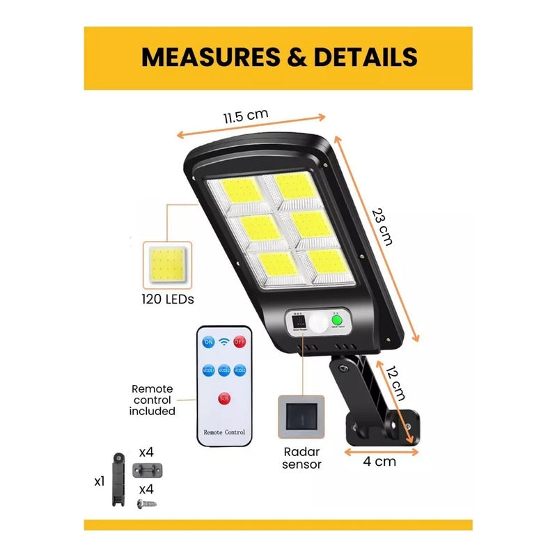 Pack X3 Focos Solares Farol Led Faroles Exterior Solares Led