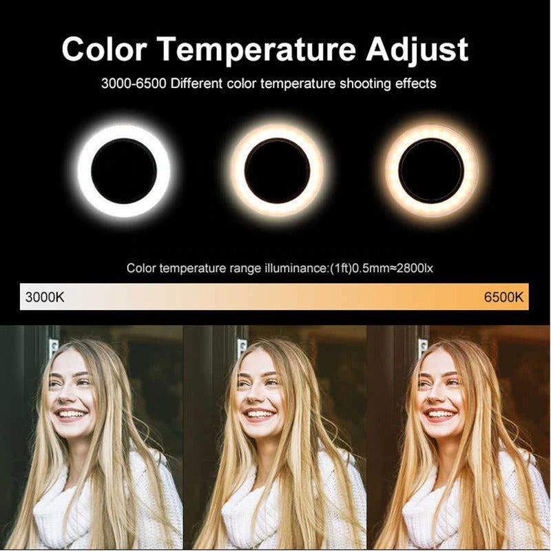 Aro De Luz Fotografia 3 En 1 Aro Luz Led Iluminación Fotogra