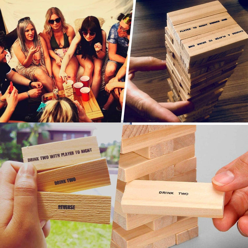 Juego De Mesa Drunken Tower Con 4 Vasos Tragos Shots