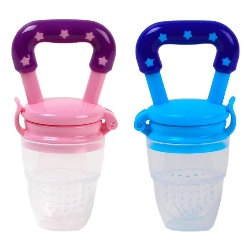 Chupete Fruta Bebe Mordedor Rasca Encías Bebés Chupe Silicon Color Azul