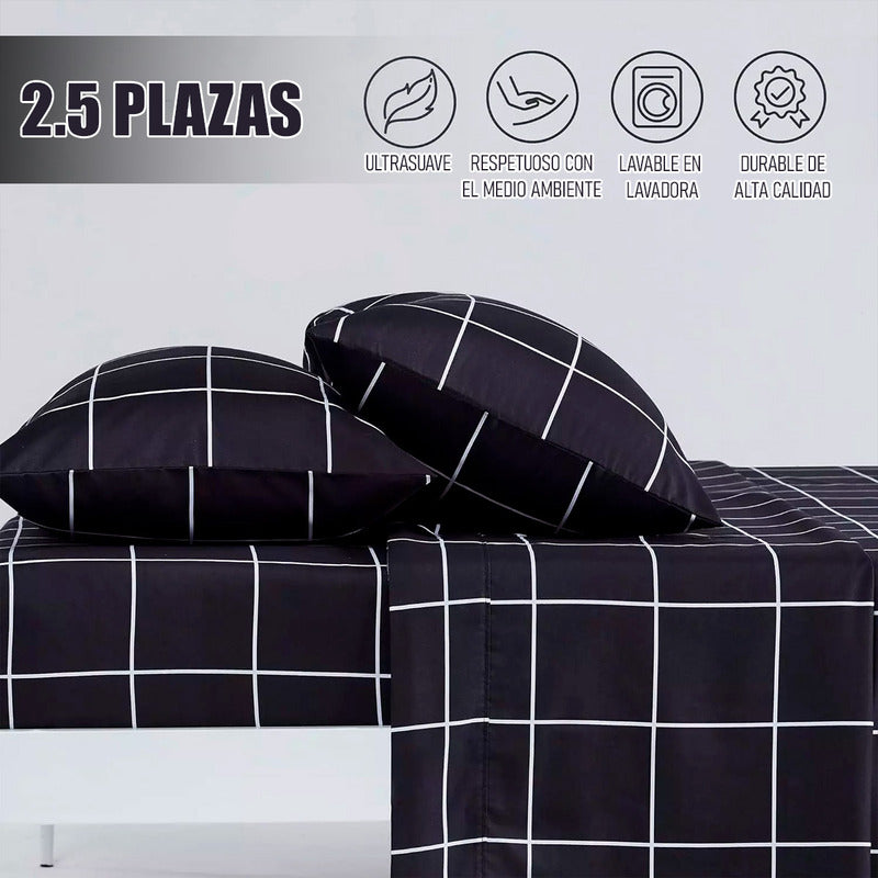 Juego De Sábanas Sabanas 2.5 Plazas Sabana Fundas Almohadas