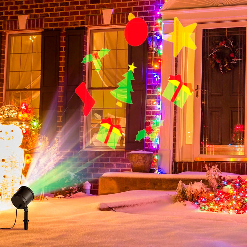 Adorno Navidad Exterior Luces Navideña Proyector De Navidad