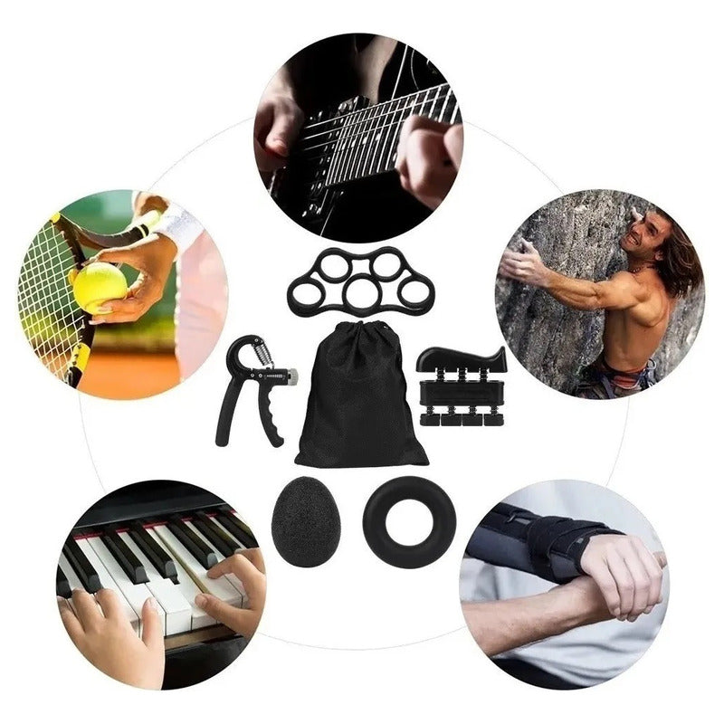 Kit Ejercitador De Manos 5 Pcs Fortalecedor Manos Ajustable