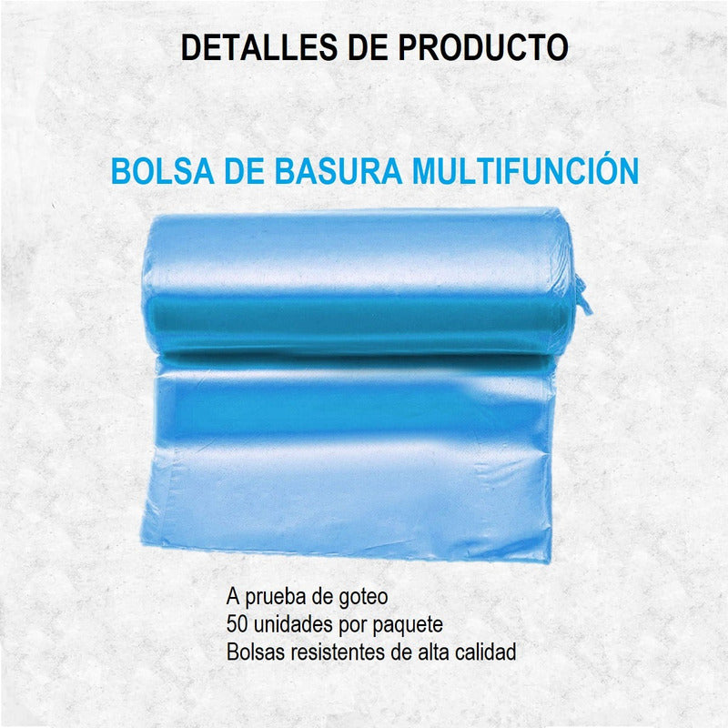 Bolsas De Basura 50x60cm Bolsas Plásticas Azules 50 Unidades