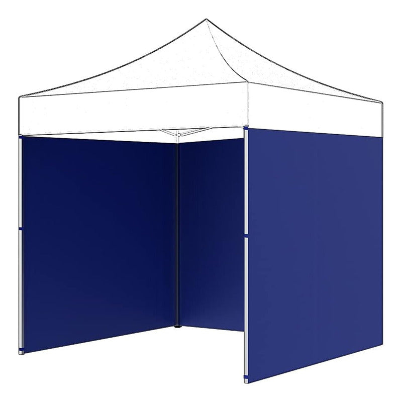 Pack X2 Repuesto Toldo Lona Lateral 3x3 Azul Laterales Toldo