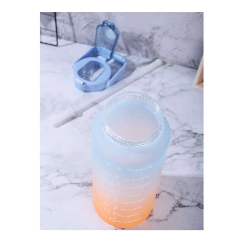 Botella De Agua Portátil Sport 2 Litros Botella Con Horarios