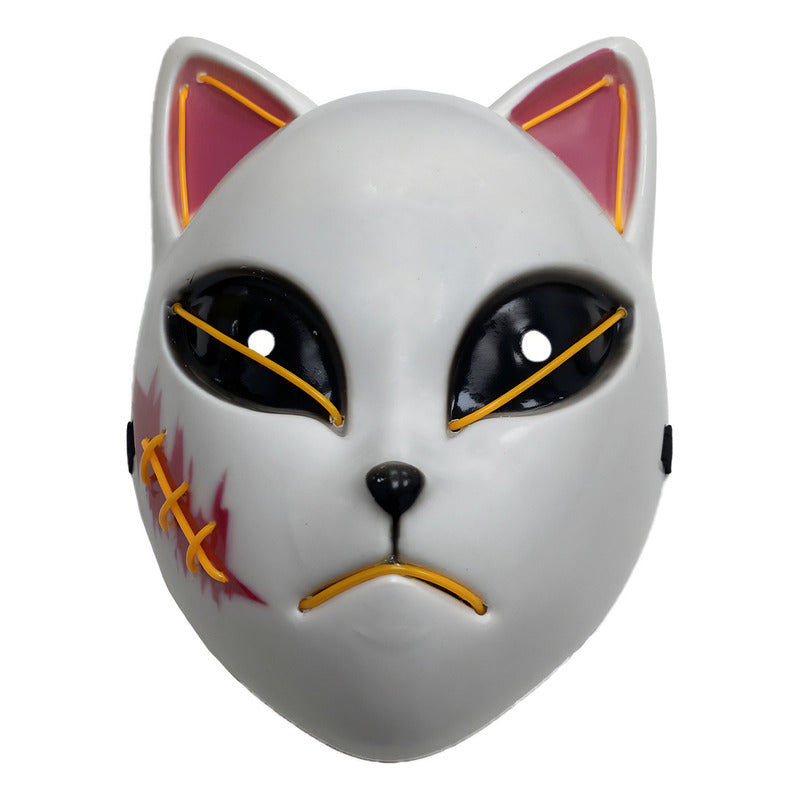 Mascara De Gato Kimetsu No Yaiba Con Luces Mascara Halloween