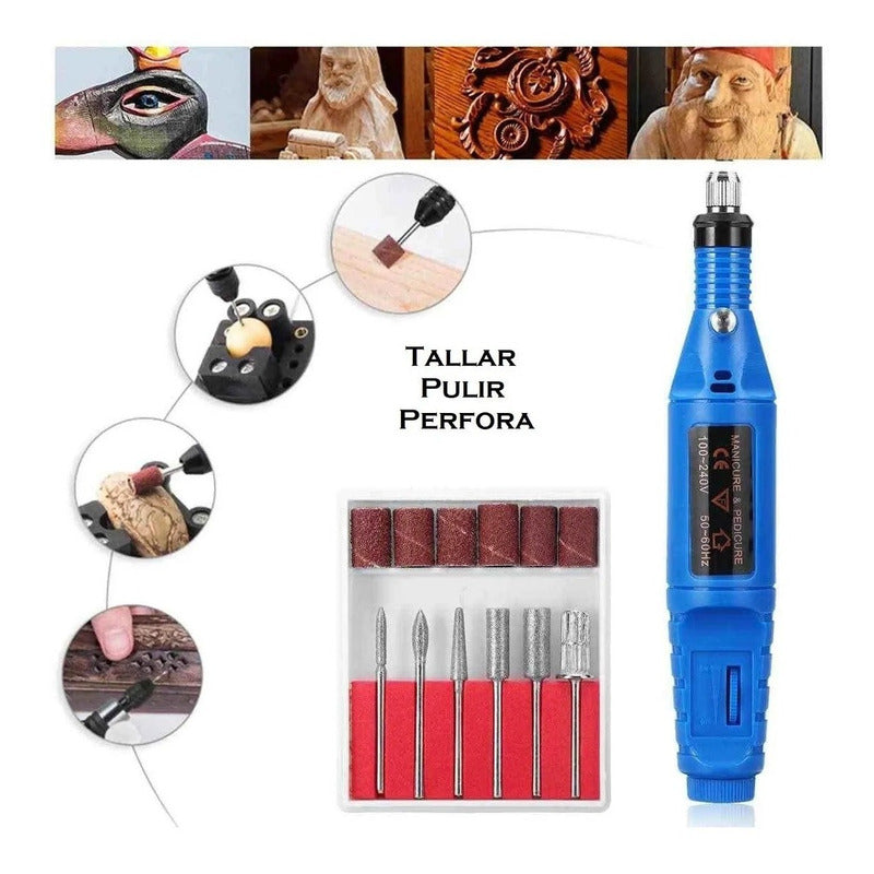 Torno Uñas Manicure 3000 Rpm Set Manicure Y Pedicure Pulidor