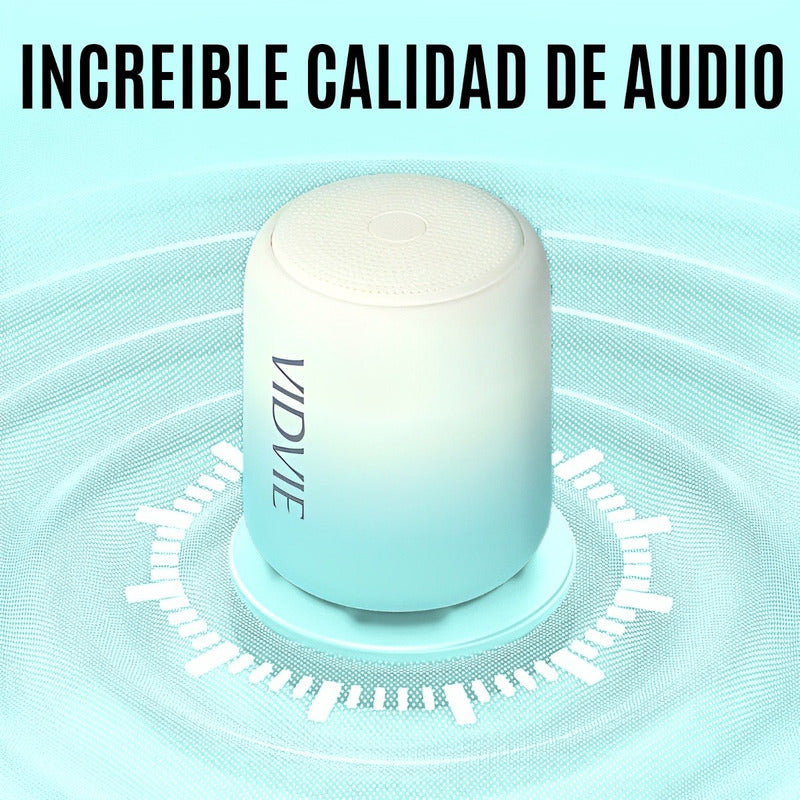 Parlante Bluetooth 5.0 Mini Parlante Vidvie Portatil Speaker Color Blanco