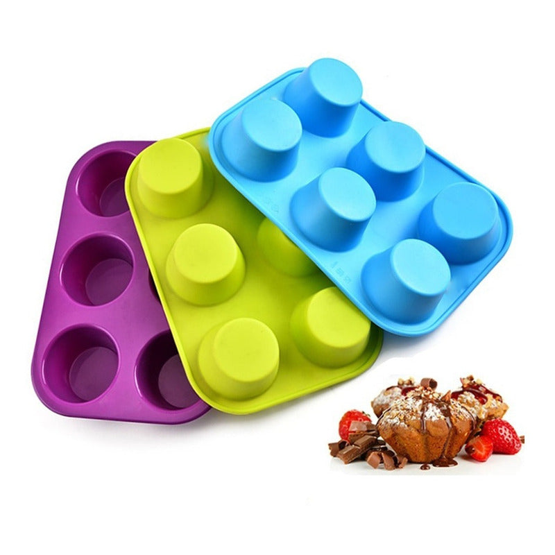 Molde Silicona Moldes Cupcakes Moldes Cupcakes Baratos 6 Cup