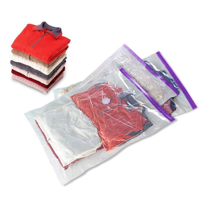 Pack X3 Bolsa Al Vacio 80x110 Bolsas Comprimida Ahorra Espac