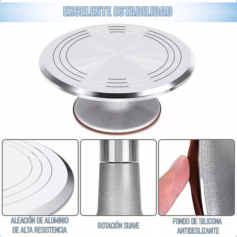 Base Giratoria Reposteria De Metal Profesional Base Torta Arcashopping Porta Torta Bases Para Tortas Plato Giratorio Para Tortas Soporte Profesional Torta Bandeja Giratoria De Tortas