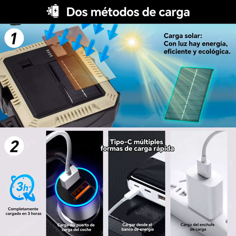 Linternas Tacticas Linterna Solar Recargable+kit Herramienta