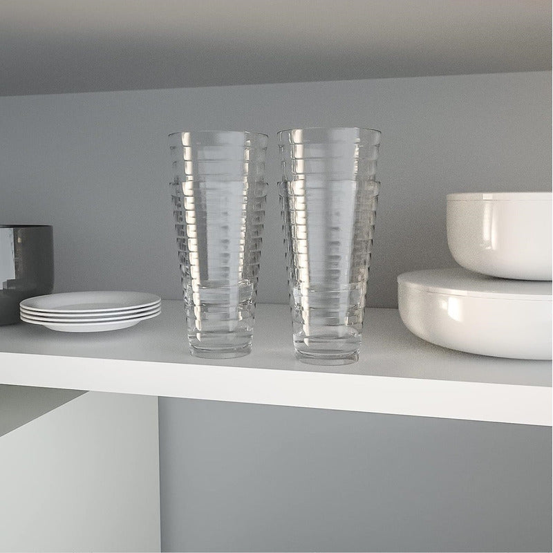 Set 6 Vasos De Vidrio Vasos Vidrio Jugo Juego De Vasos 350ml