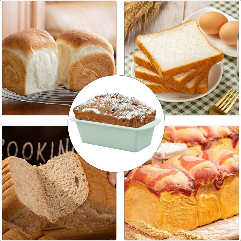 Molde Silicona Rectangular Arcashopping Antiadherente Para Queques Y Repostería Verde Claro