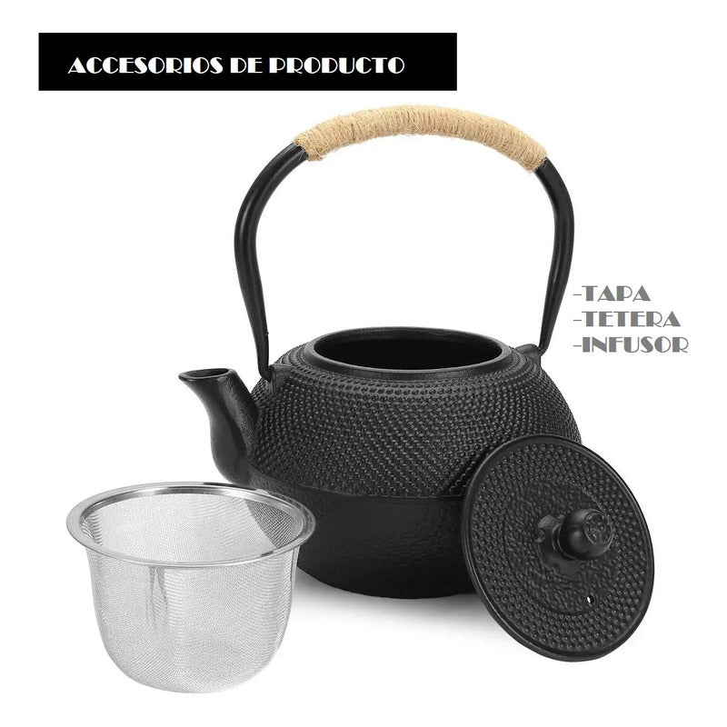Tetera Hierro Fundido Tetera Japonesa Tetera Infusor 1.2 Lt