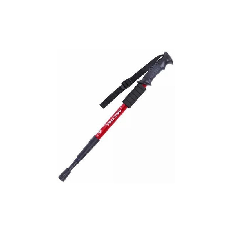 1 Bastón Plegable Ligero Senderismo Treking Caminar Escalar Color Rojo